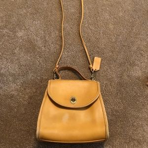 Vintage Coach Regina Bag #9983 Mustard Yellow